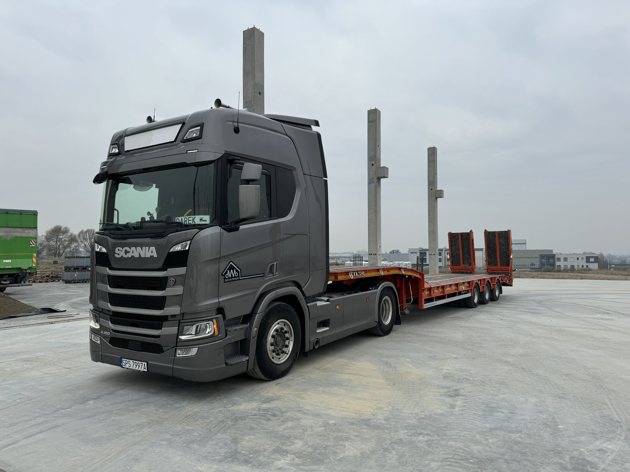 Ciągnik siodłowy Scania – wynajem i zlecenia, DWB Janusz Nowak, generalne wykonawstwo